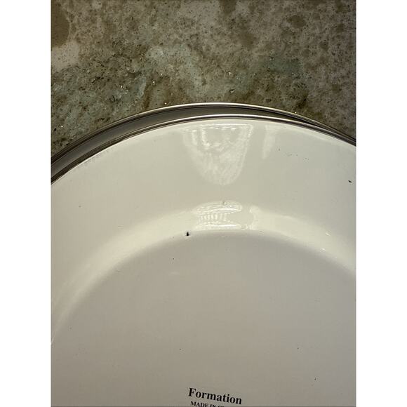 Formation White Salad Plate Farmhouse Enamelware 9” ***Set Of SIX*** - Picture 5 of 9